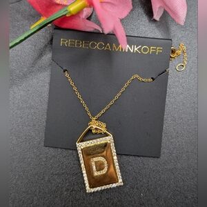NEW! Rebecca Minkoff Gold Initial D Pendant Necklace